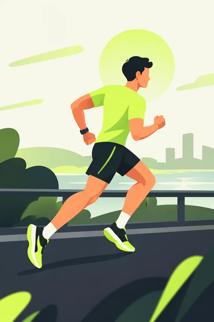 Illustration of a runner
