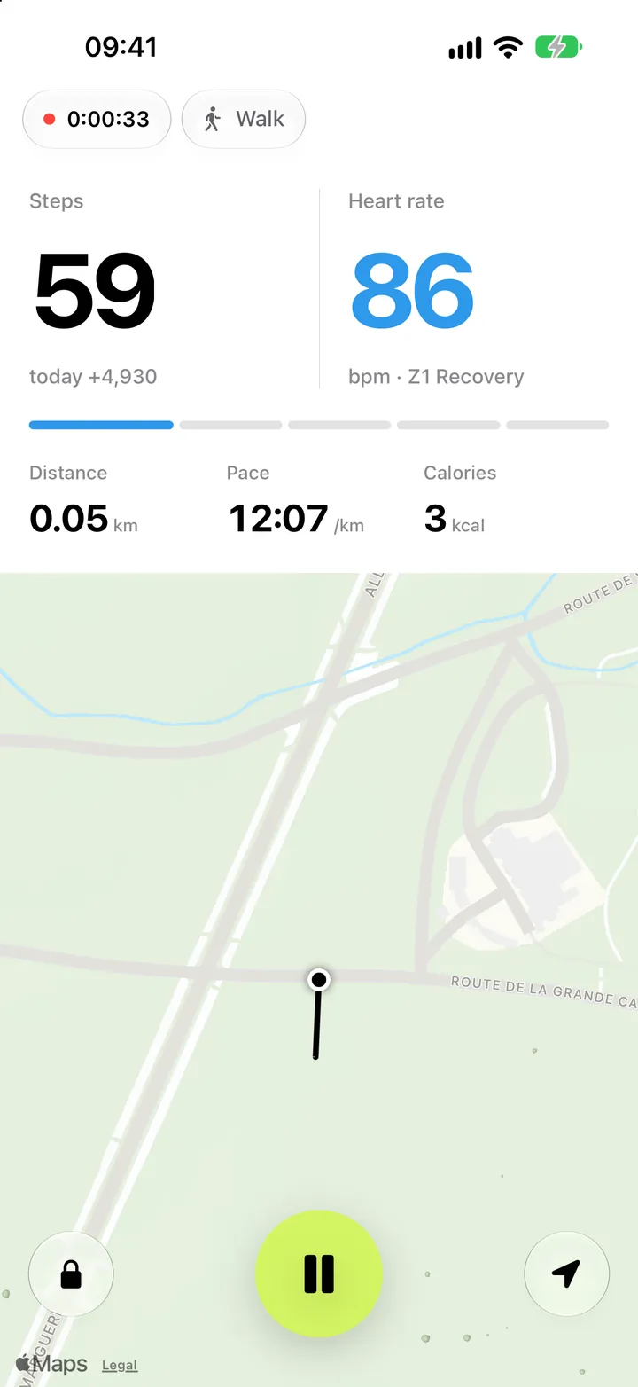 Live walk screen